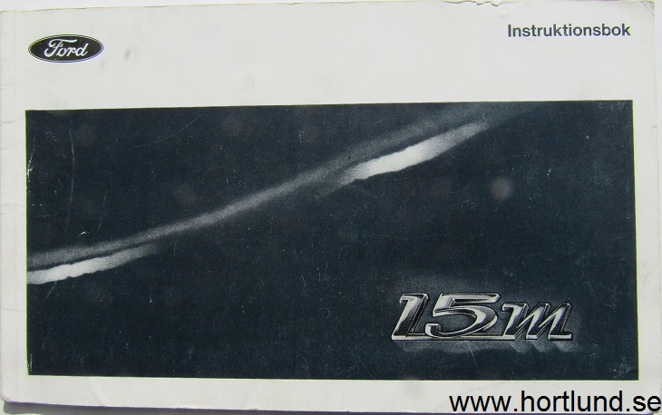 1969 Ford Taunus 15 M Instruktionsbok 2nd edition