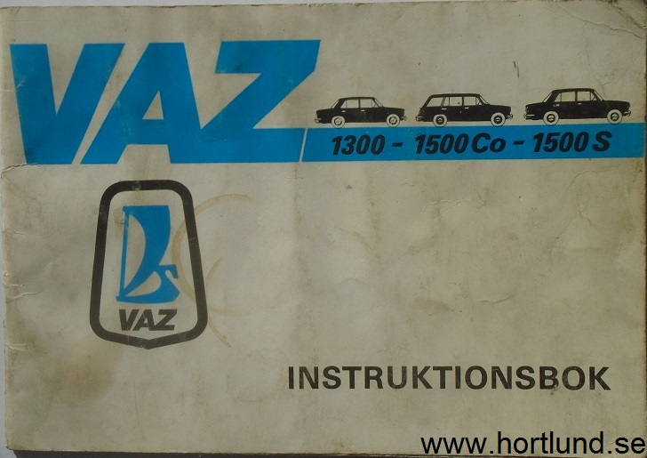 1976 Vaz 1300-1500Co-1500 S Instruktionsbok