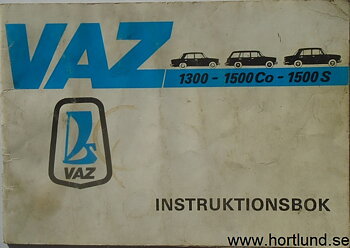 1976 Vaz 1300-1500Co-1500 S Instruktionsbok