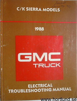 1988 GMC C-K Truck Electrical Troubleshooting Manual