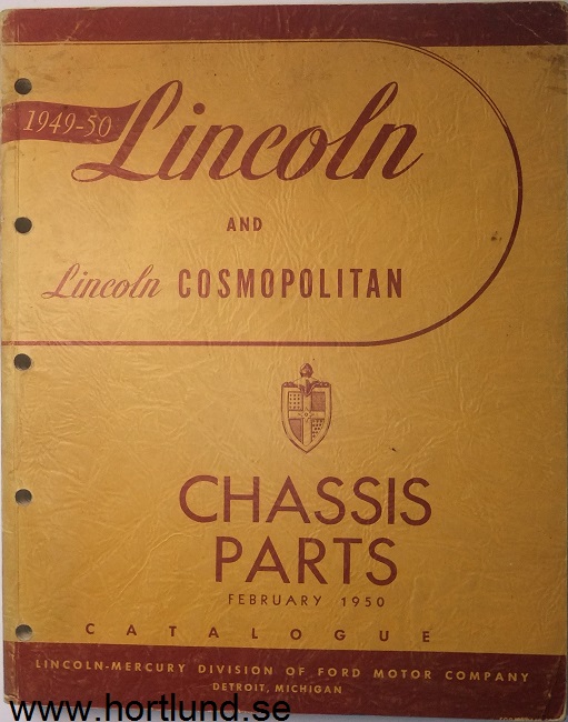 1949-1950 Lincoln Chassis Parts Catalogue