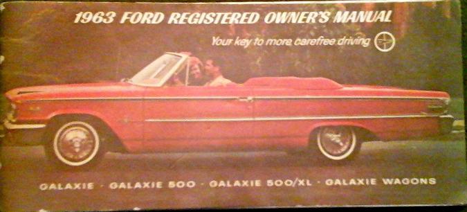 1963 Ford Instruktionsbok