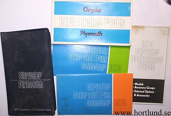 1973 Chrysler & Plymouth Salesmen's Confidential Facts