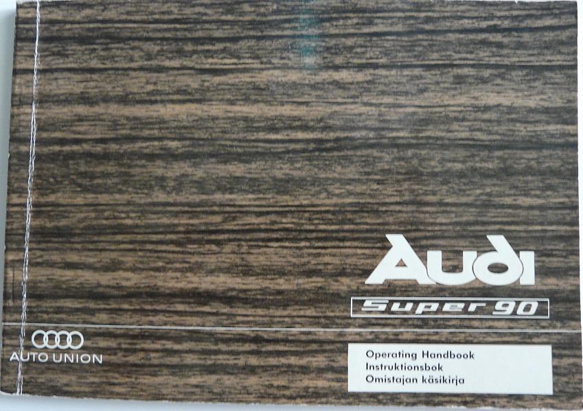 1967 Audi 90 Super Instruktionsbok