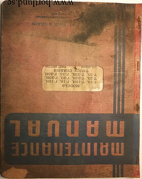 1938 GMC T & F 18, 23, 33 Truck Maintenance Manual