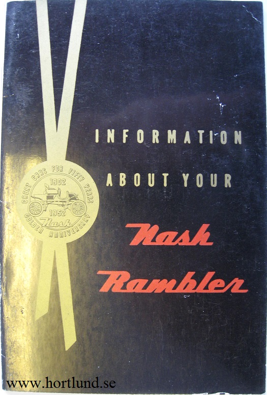 1952 Nash Rambler Owner's Manual