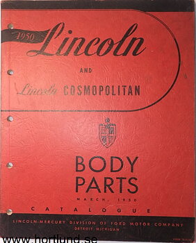 1950 Lincoln Body Parts Catalogue