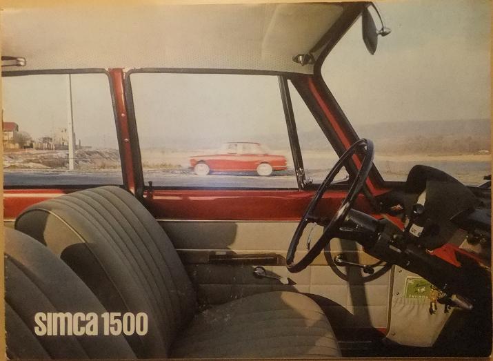 1964 Simca 1500 broschyr svensk