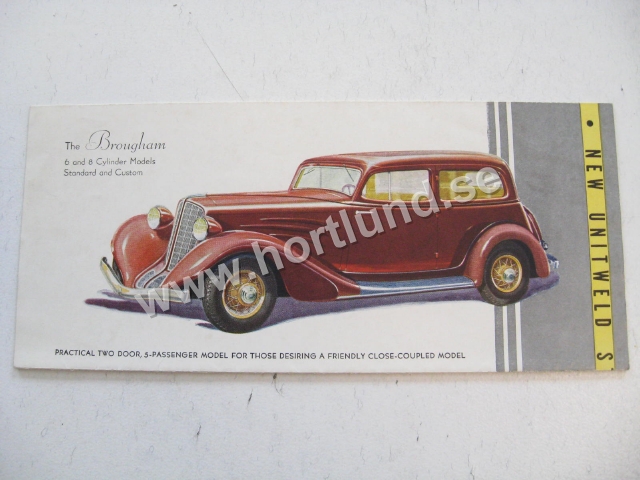 1934 Auburn 6 & 8 Cylinder Models Försäljningsbroschyr