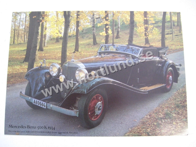 1934 Mercedes Benz 500 K Fint fotografi att rama in.