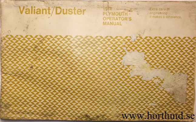 1974 Plymouth Valiant / Duster Operator's Manual