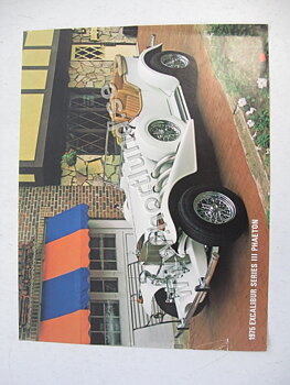 1975 Excalibur Series III Phaeton Försäljningsbroschyr