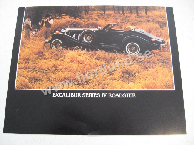 1975 Excalibur Series IV Roadster Försäljningsbroschyr