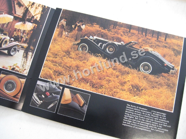 1975 Excalibur Series IV Roadster Försäljningsfolder