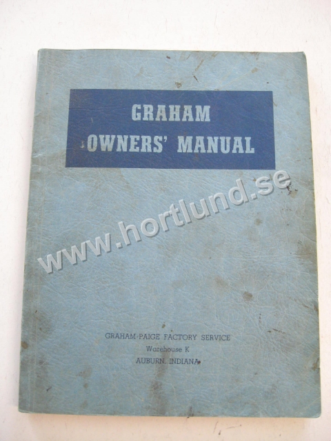 1935-1937 Graham-Paige Owners Manual