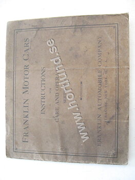 1913-1914 Franklin Instructions for Care and Operation Series No.6