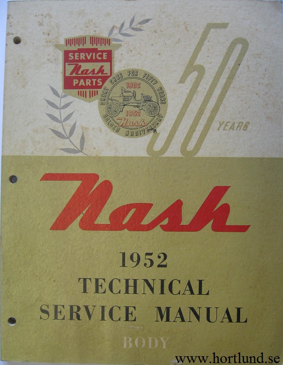 1952 Nash Technical Service Manual Body