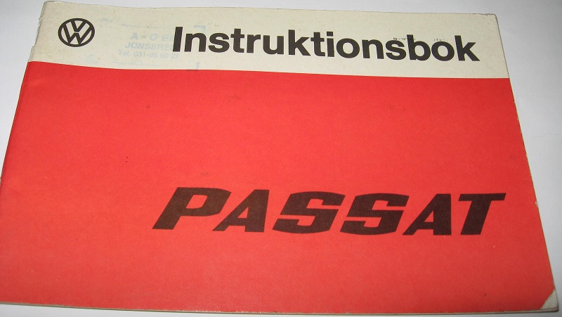1978 Volkswagen Passat Instruktionsbok