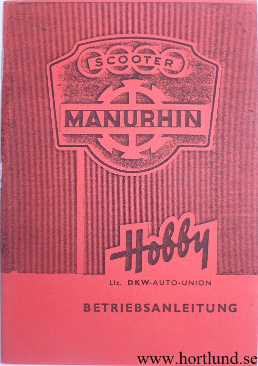1957 - 1962 DKW Hobby Manurhin Scooter Instruktionsbok