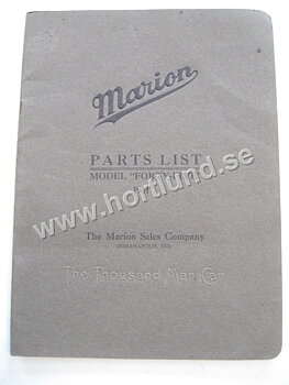 1911 Marion Parts List Model Forty-Five