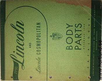 1950 Lincoln Body Parts Catalogue