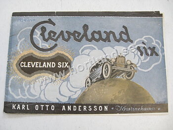 1924 Cleveland Six SV Svensk Originalbroschyr