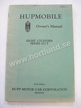 1935-1937 Hupmobile Owners Manual Eight Cylinders Series 427-T