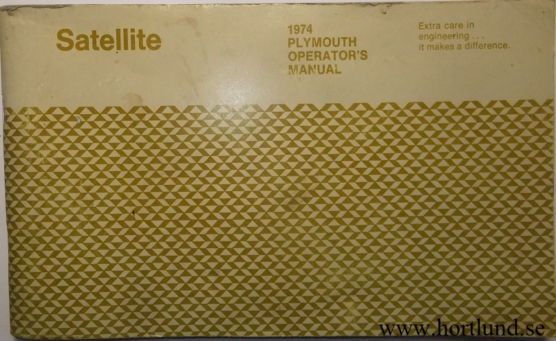 1974 Plymouth Satellite Operator's Manual