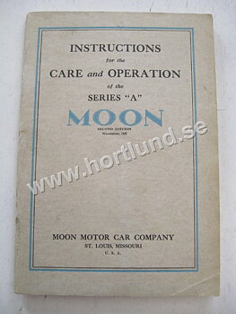 1925 Moon Instructions for the care and operation of the series A Second edition