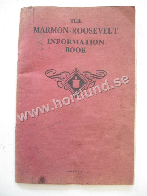 1930 Marmon-Roosevelt Information Book