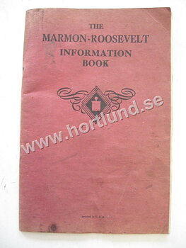 1930 Marmon-Roosevelt Information Book