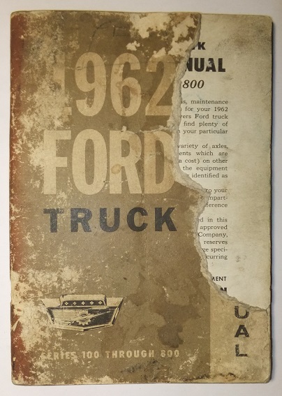 1962 Ford Truck 100-800 Operator's Manual