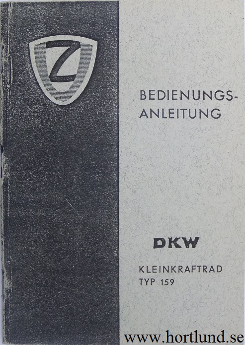 1967 DKW Moped Typ 159 Instruktionsbok
