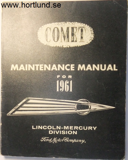 1961 Mercury Comet Maintenance Manual