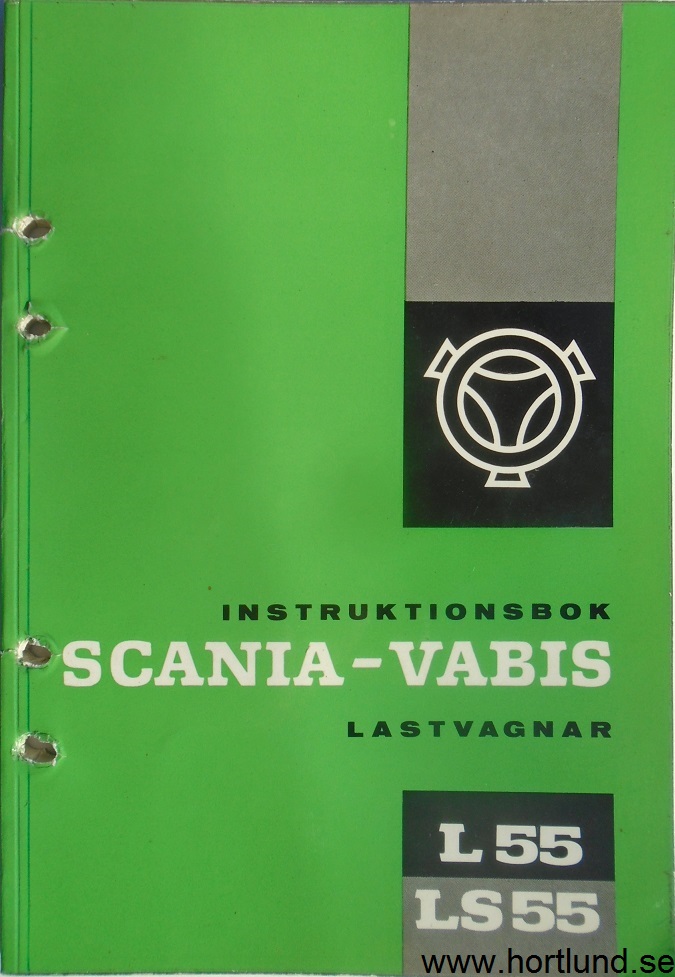 1960 Scania-Vabis L 55, LS 55 Lastvagnar Instruktionsbok