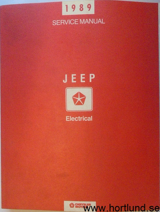 1989 Jeep  Service Manual Electrical alla modeller