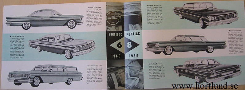 1960 Pontiac broschyr alla modeller svensk - 2