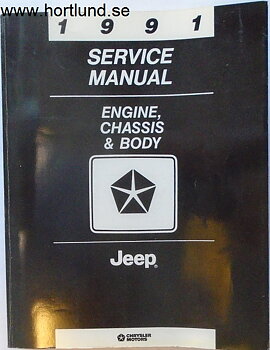 1991 Jeep  Service Manual Engine, Chassis & Body alla modeller
