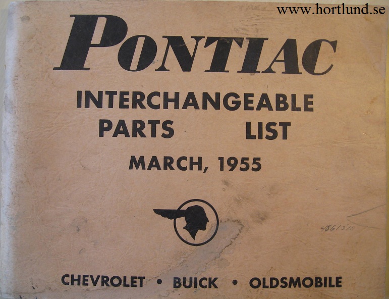 1955 Pontiac Oldsmobile Buick Chevrolet Interchangeable Parts List
