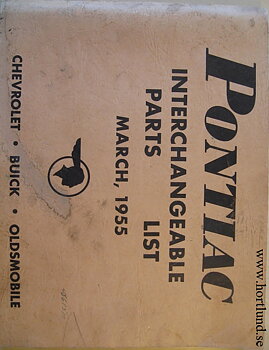 1955 Pontiac Oldsmobile Buick Chevrolet Interchangeable Parts List