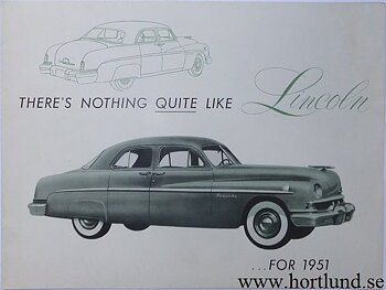 1951 Lincoln broschyr
