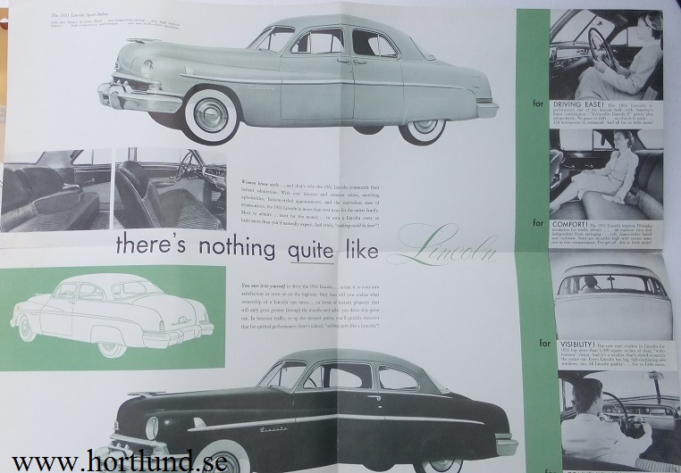 1951 Lincoln broschyr - 2