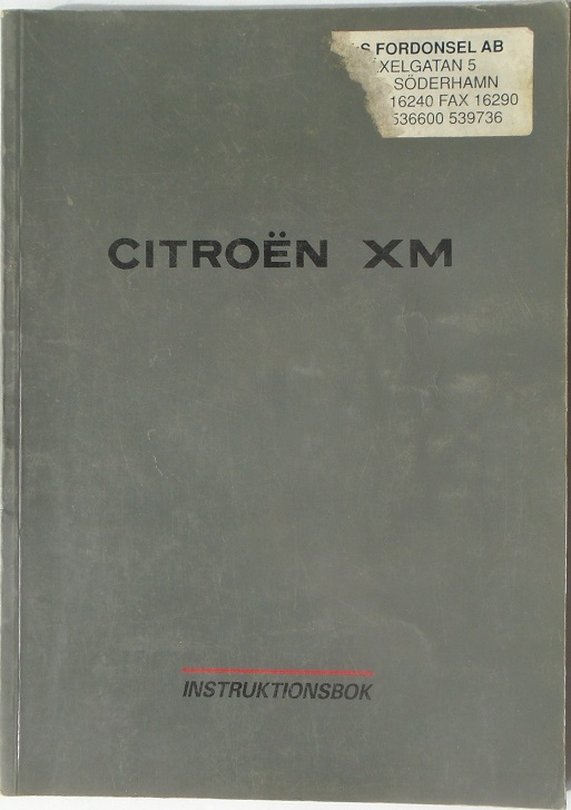 1990-1994 Citroën XM Instruktionsbok set