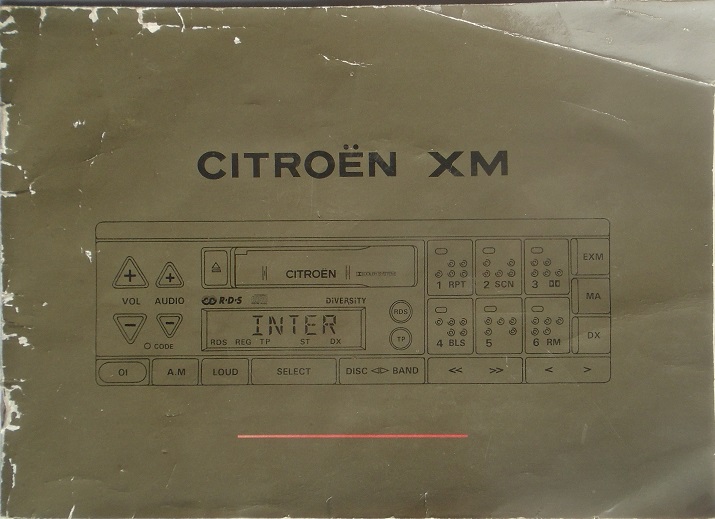 1990-1994 Citroën XM Instruktionsbok set - 2