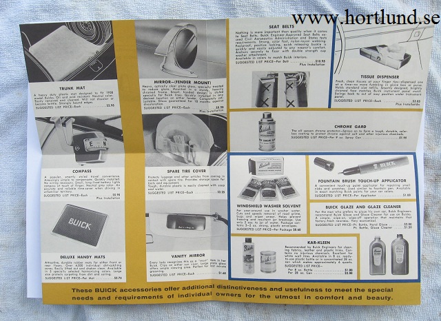 1958 Buick Accessories broschyr för tillbehör - 2