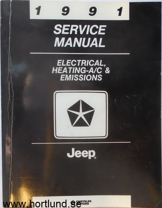 1991 Jeep  Service Manual Electrical, Heating-A/C & Emissions alla modeller