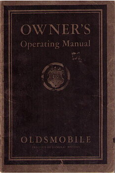 1930 Oldsmobile Six Owner's Operating Manual Model F-30