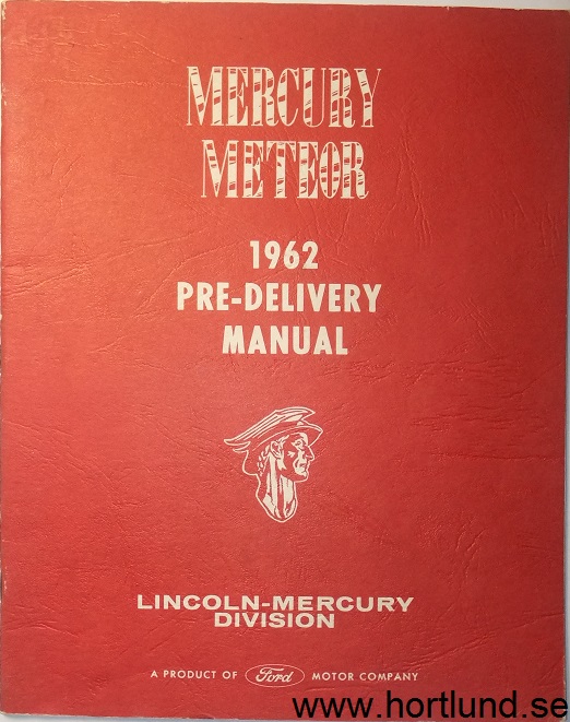 1962 Mercury Meteor Pre-Delivery Manual