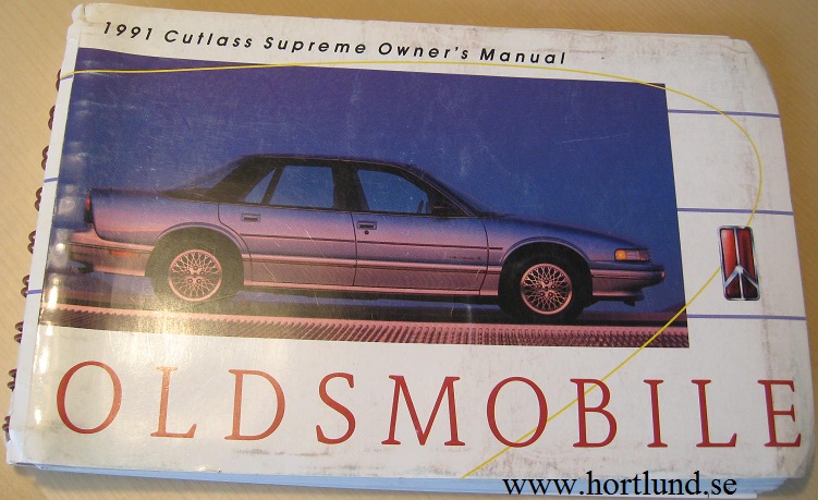 1991 Oldsmobile Cutlass Supreme Owner's Manual