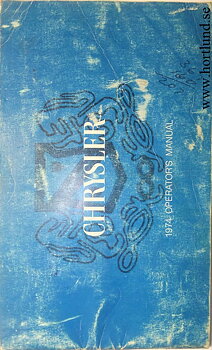 1974 Chrysler Operator's  Manual